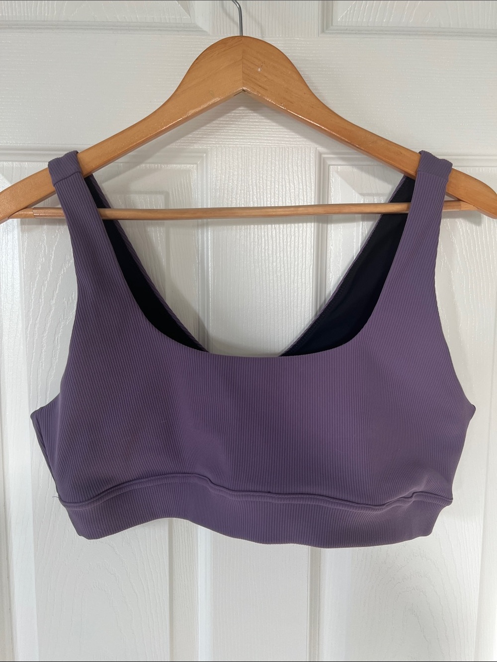 Zella Ribbed Longline Sports Bra Purple XL NWOT
